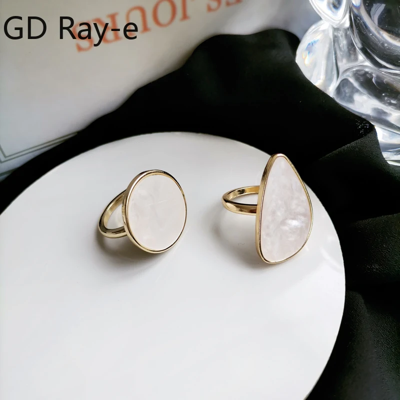 

Женское кольцо на указательный палец, круглое обручальное кольцо из смолы неправильной геометрической формы в Корейском стиле, 1847