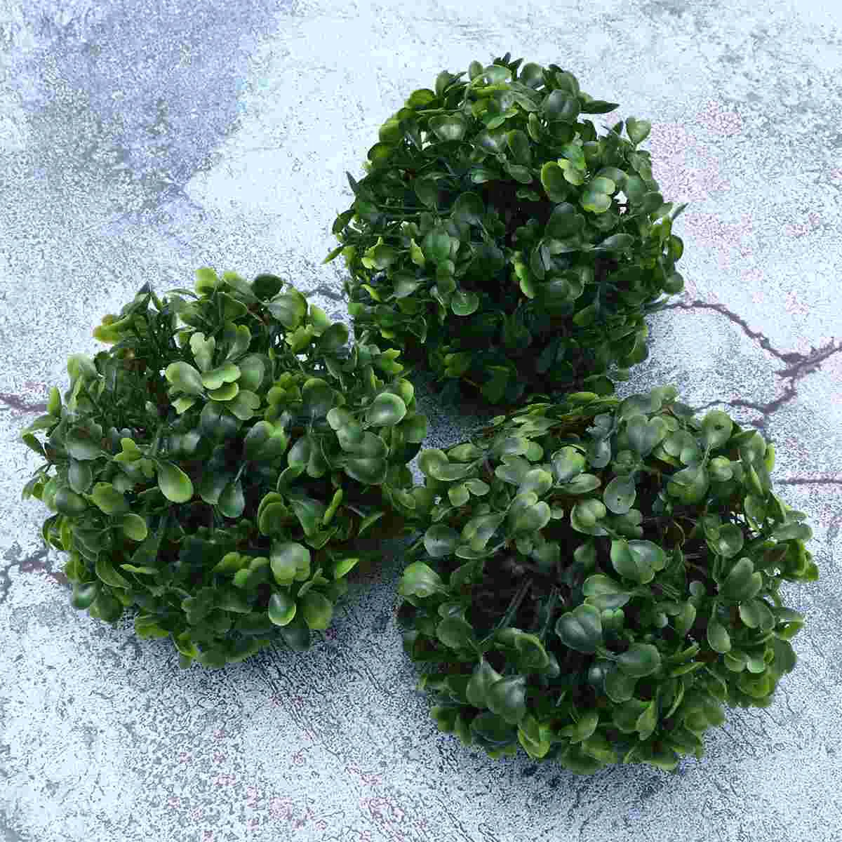 

Topiary Artificial Boxwood Hanging Plastic Fake Decor Green Garden Front Planters Spheres Door Ornament Greenery Decoration