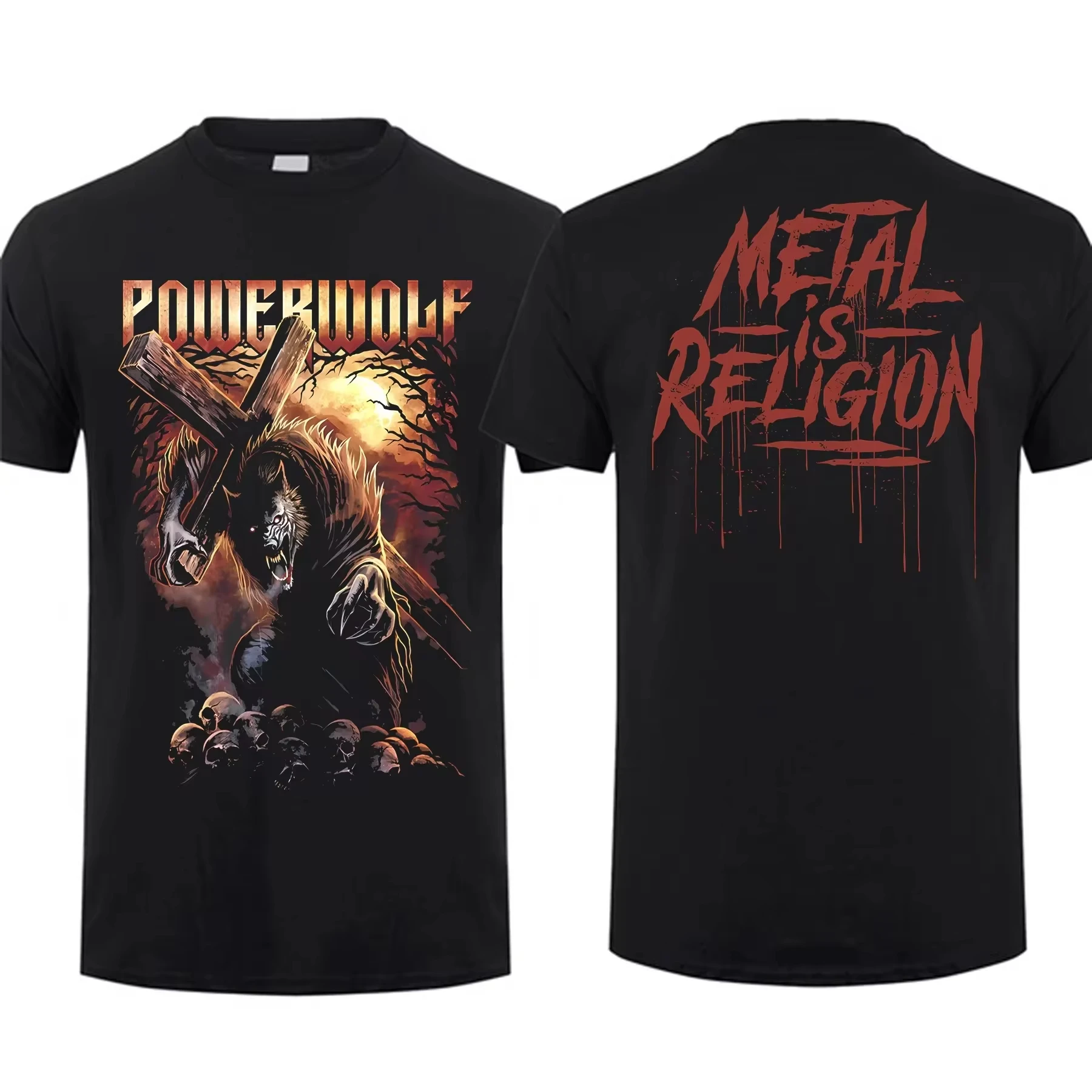 Фото Popular Men Powerwolf T Shirt 3D Printing T-Shirt Fashion Men/Women Short Sleeve O-Neck Tee Harajuku Unisex Streetwear Top №2