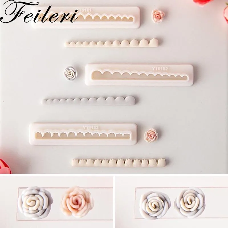 

1Pc Mini Lace Rose Flower Shaped Curled Soft Clay Earrings Ornaments Clay Molds Jewelry Pendants Cutting Tools DIY Ceramic Tools