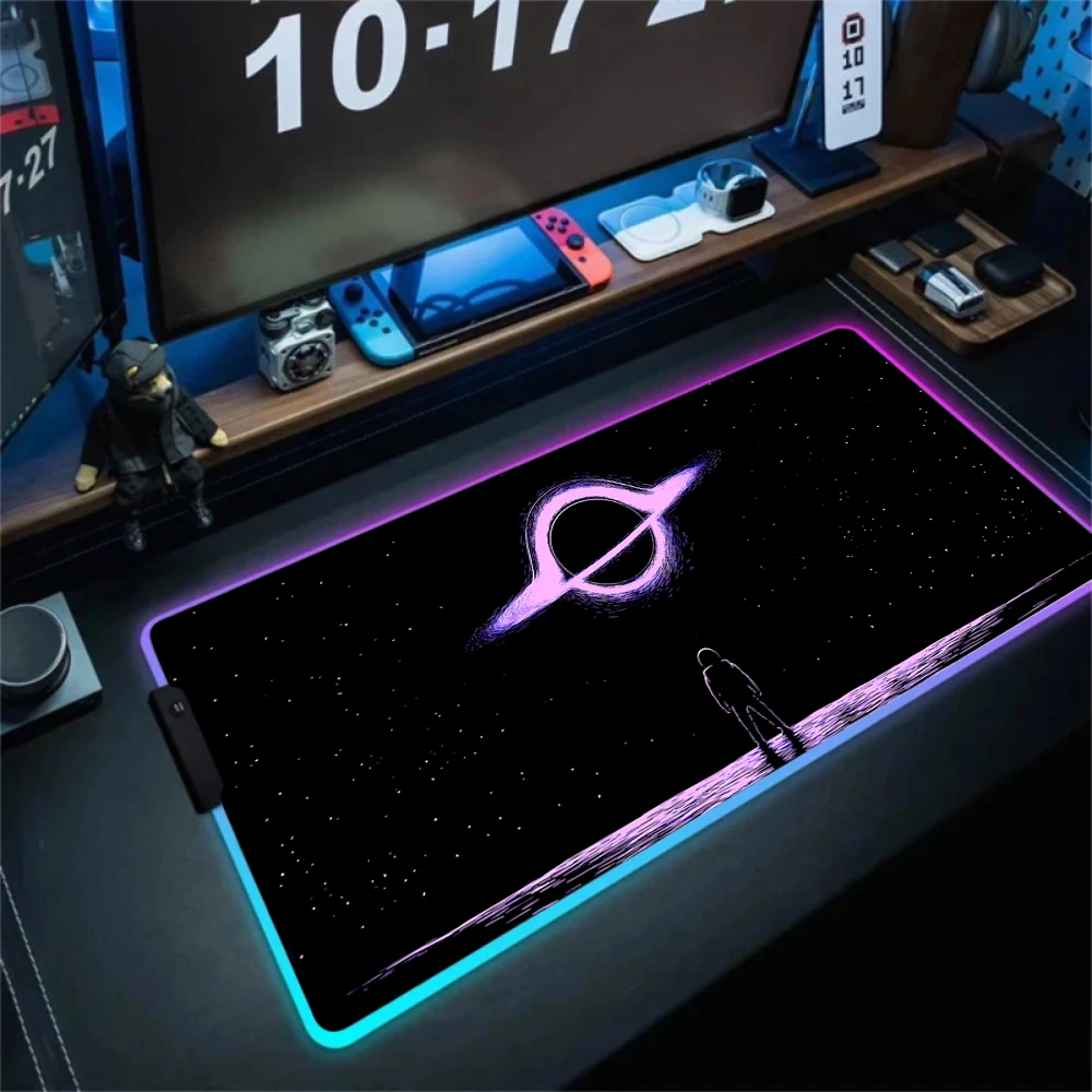 Астронавт Настольные аксессуары Коврик для мыши ПК Геймер Клавиатура Шкаф Rgb