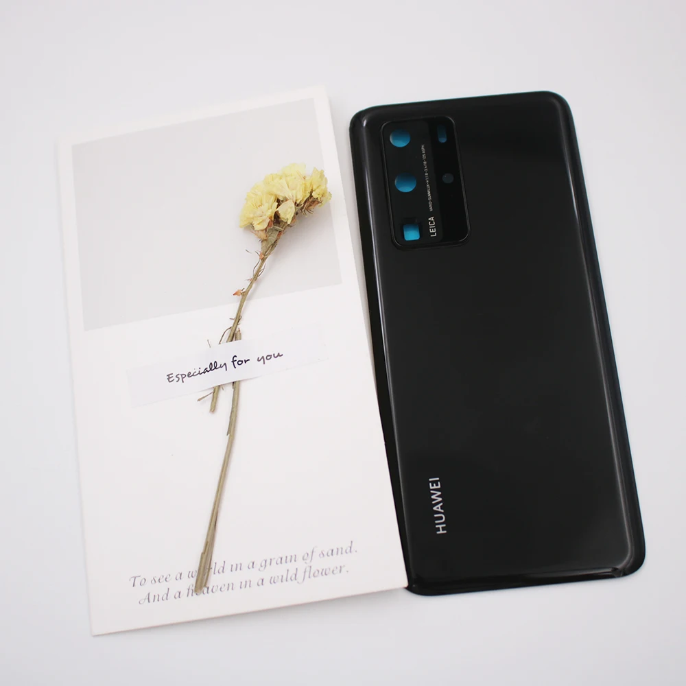 Крышка батарейного отсека для P40 Pro Задняя стеклянная панель задний корпус чехол