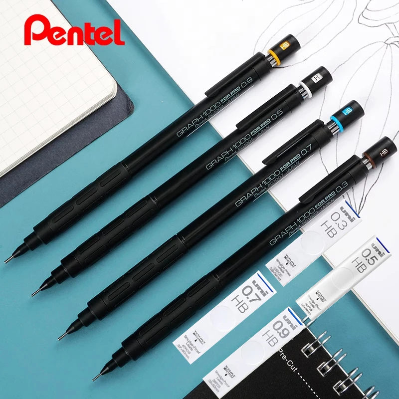 Фото Японский механический карандаш Pentel Graphics1000 для PRO, стабильная ручка для письма с низкой гравитацией, рисунок, эскизы, черчения, канцелярские принадлежности премиум-класса №1