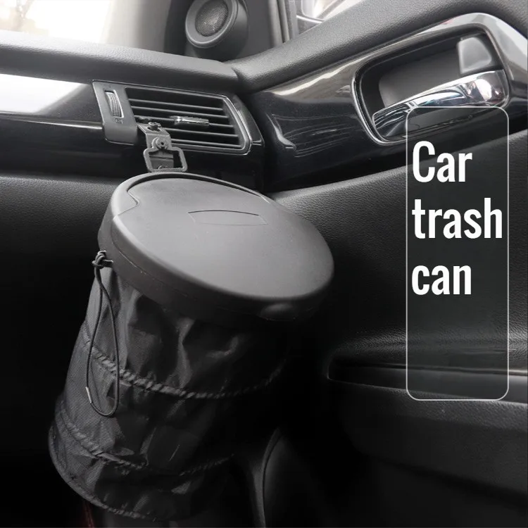 

Автомобильная корзина для мусора Carfriend, складная подвесная креативная функция с крышкой, заднее сиденье автомобиля, складная Автомобильная...