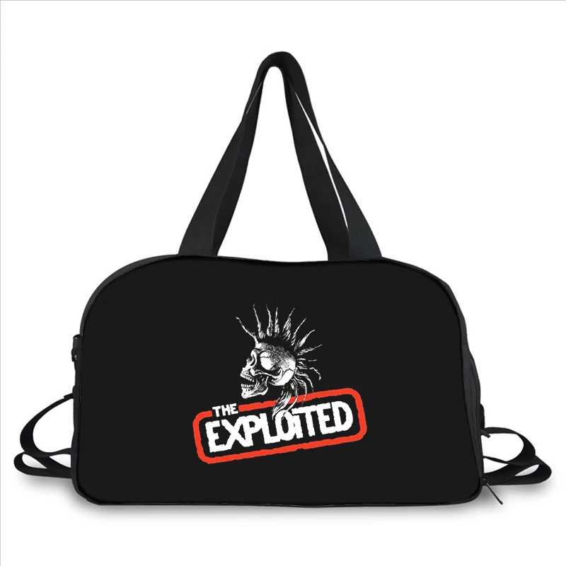 Punk Rock Hard 3D printing fashion trend portable large capacity multi function messenger bag travel bag