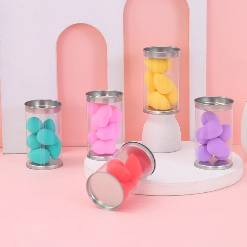 8Pcs Mini Makeup Sponge Face Beauty Cosmetic Powder Puff for Foundation Cream Concealer Make Up Blender Tool with Storage Box