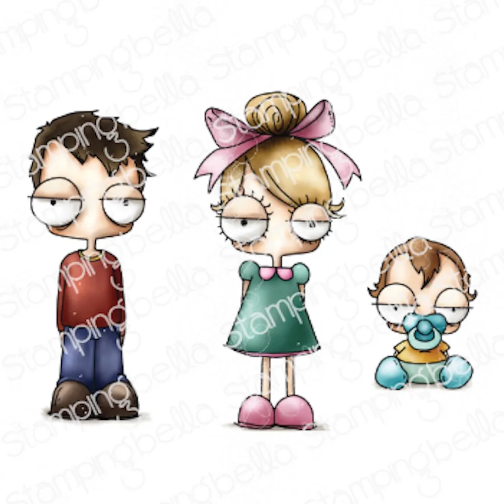 

2022 Spring Oddball Siblings Cutting Dies Clear Silicone Stamps Seal Diy Craft Paper Cards Scrapbooking Decor Embossing Molds