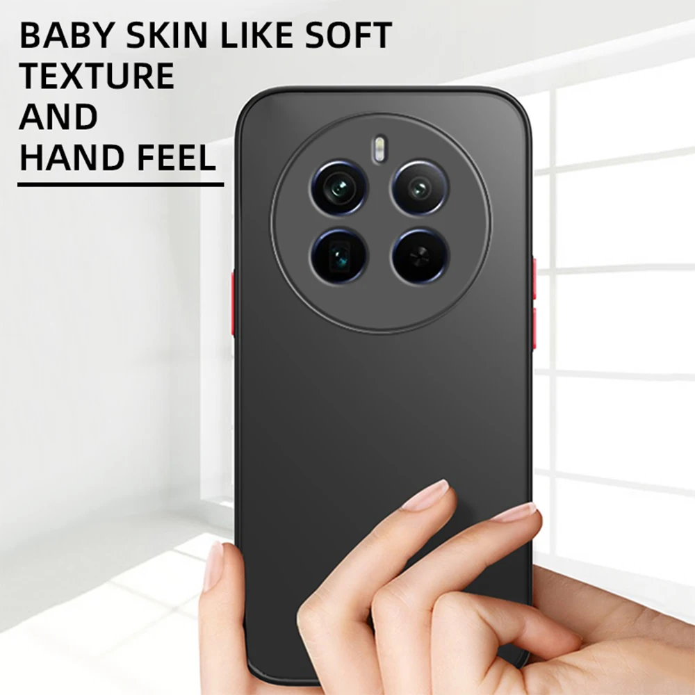 Противоударная Броня матовая фотография для Realme 12 Pro + искусственная кожа мягкий