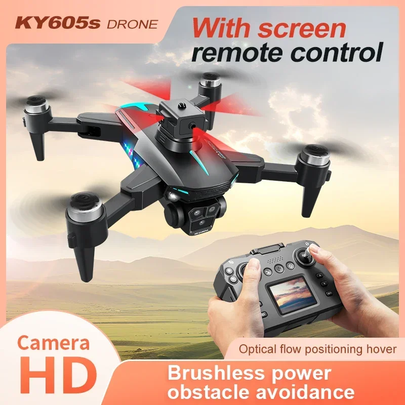 НОВЫЙ KY605S MAX ЖК-экран Дрон Профессиональная HD-камера для предотвращения препятствий Аэрофотосъемка Оптический поток Складной игрушечный квадрокоптер (art.: 3920d03aec0cc) - 3920d03aec0cc