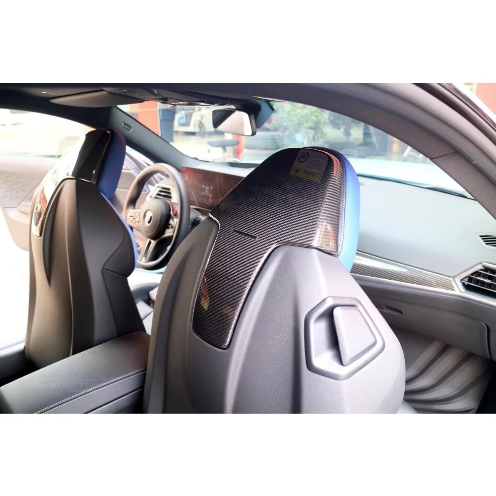 Для BMW M3 M4 G80 G82 Подлинная сухая углеволоконная спинка сиденья Автомобильная