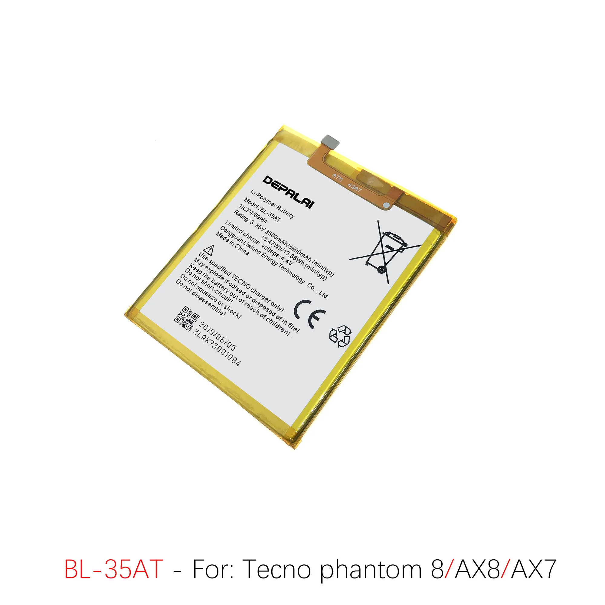 BL-24CT BL-27AT BL-30BT для Infinix Tecno Phantom 6Plus A5 A6 A7 AX8 Батарея BL-30FT BL-34DT BL-35AT Батареи BL-40CT BL-50DT
