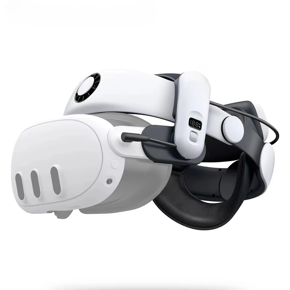 Фото Батарея BOVR S3 Pro 10000 мАч и охлаждающий ремешок для Meta Quest 3/Quest 3S с функцией кондиционирования воздуха для VR-гарнитуры: улучшенная поддержка и комфорт №1