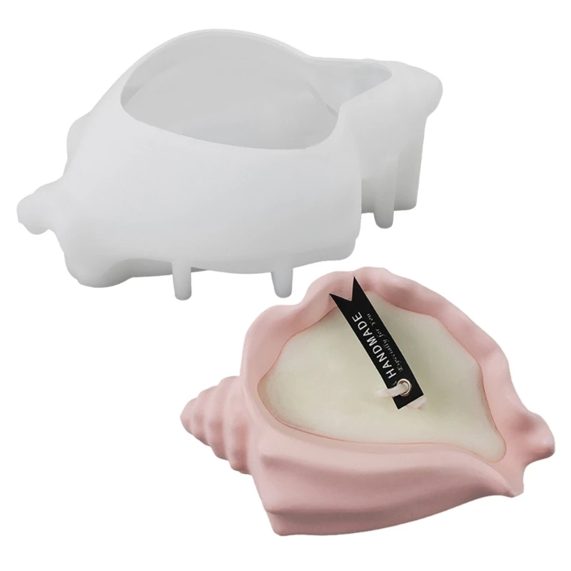 

DIY Silicone Mold Realistic Seashells Scented Candle Resin Molds Unique Conch Plaster Ornament Molds Candlestick Molds