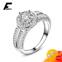 trendy women rings 925 silver jewelry accessories with aaa zircon gemstones finger ring for wedding engagement gift wholesale