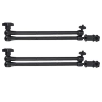 2x 20inch adjustable articulating friction magic arm with hot shoe mount for led light dslr rig lcd monitor