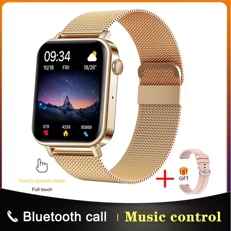 

2021 New Smart Watch Women Fashion Bluetooth Call Watch Heart Rate Blood Pressure Monitoring Full Touch Screen Ladies Smartwatch