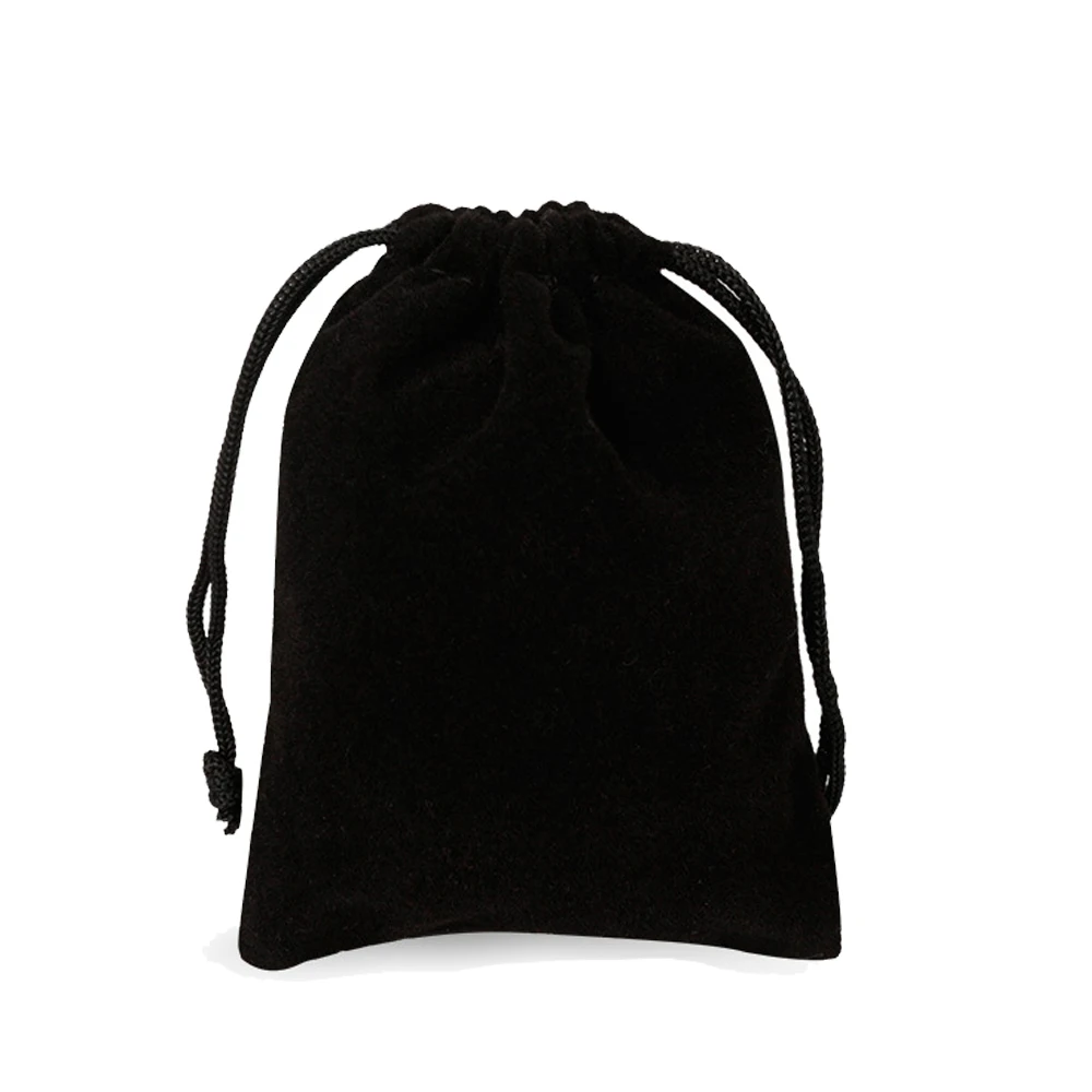 10 шт./лот, маленькие черные бархатные сумки 7x9 9x12 см, подвески, серьги, упаковка для ювелирных изделий, свадебные бархатные мешочки на шнурке, подарочная сумка