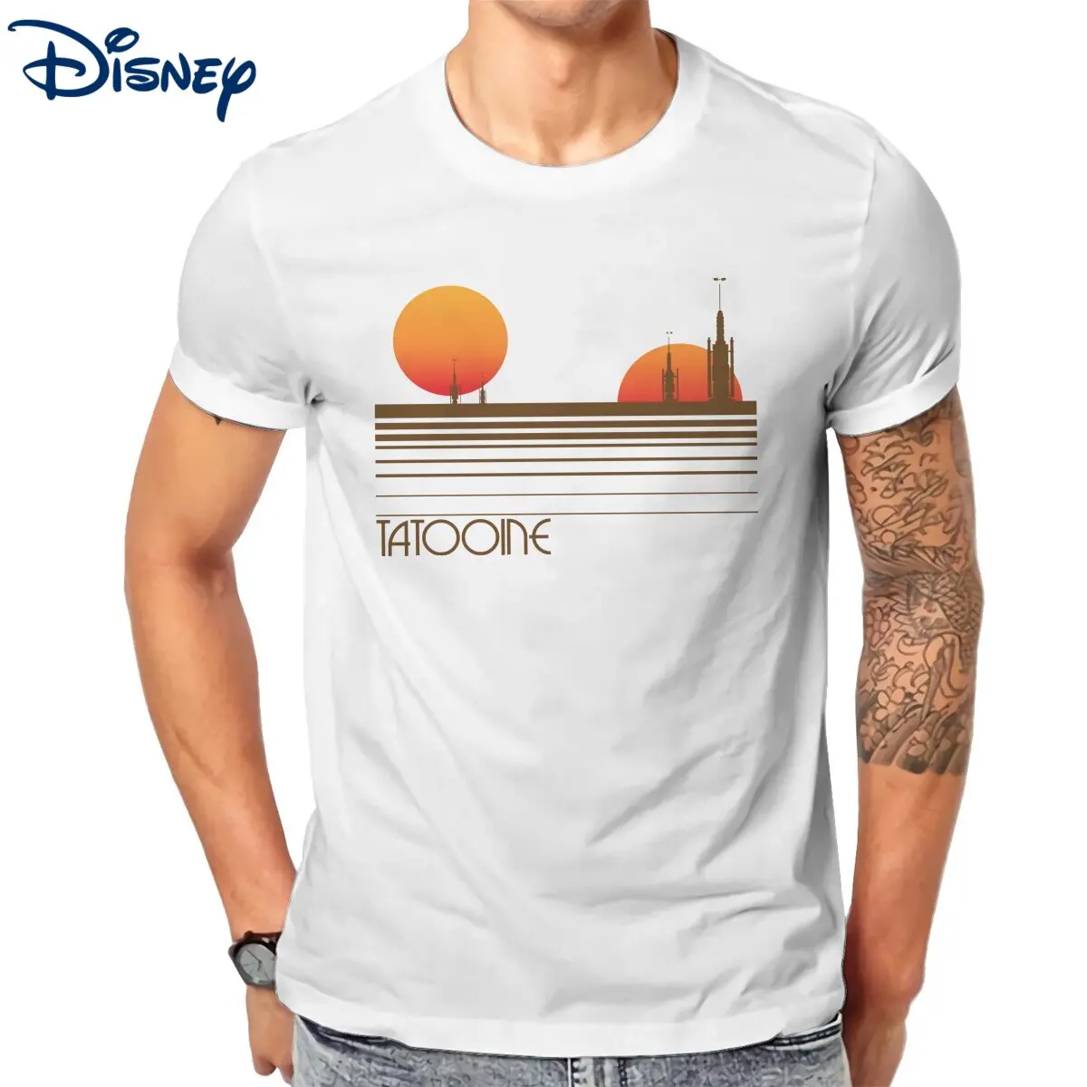 

Men's Disney Star Wars Visit Tatooine T Shirts Cotton Clothes Funny Short Sleeve Round Neck Tees Gift Idea T-Shirts
