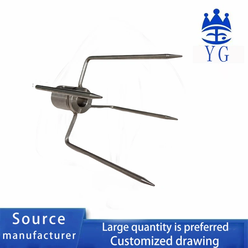 

Stainless Steel Picnic Charcoal BBQ Fork Grilled Skewer Chicken Drumstick Turkey Barbecue Roast Chicken Fork Accessories