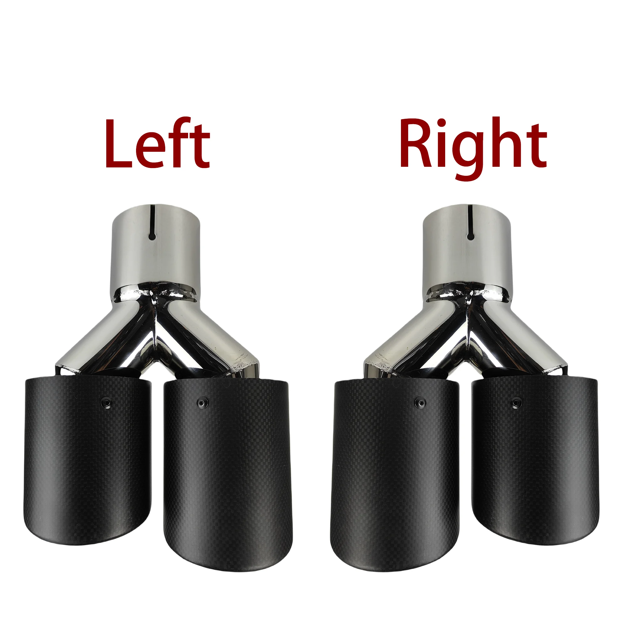 Автомобильный глянцевый глушитель из углеродного волокна Y-образная форма