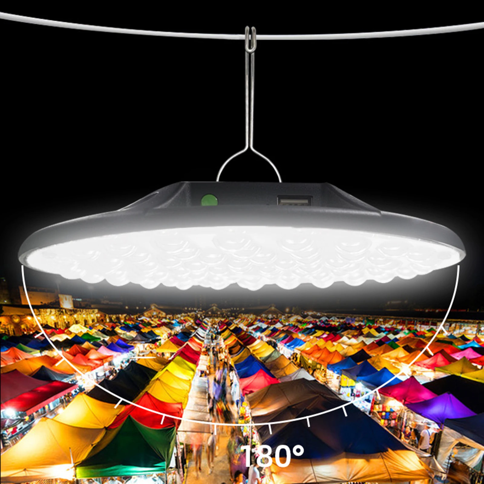 

1 Pcs LED Camping Bulb Lamp 6500K White Light Waterproof Camping Bulb Lamp Flashlight 200 Watt USB Charging for Fishing Travel