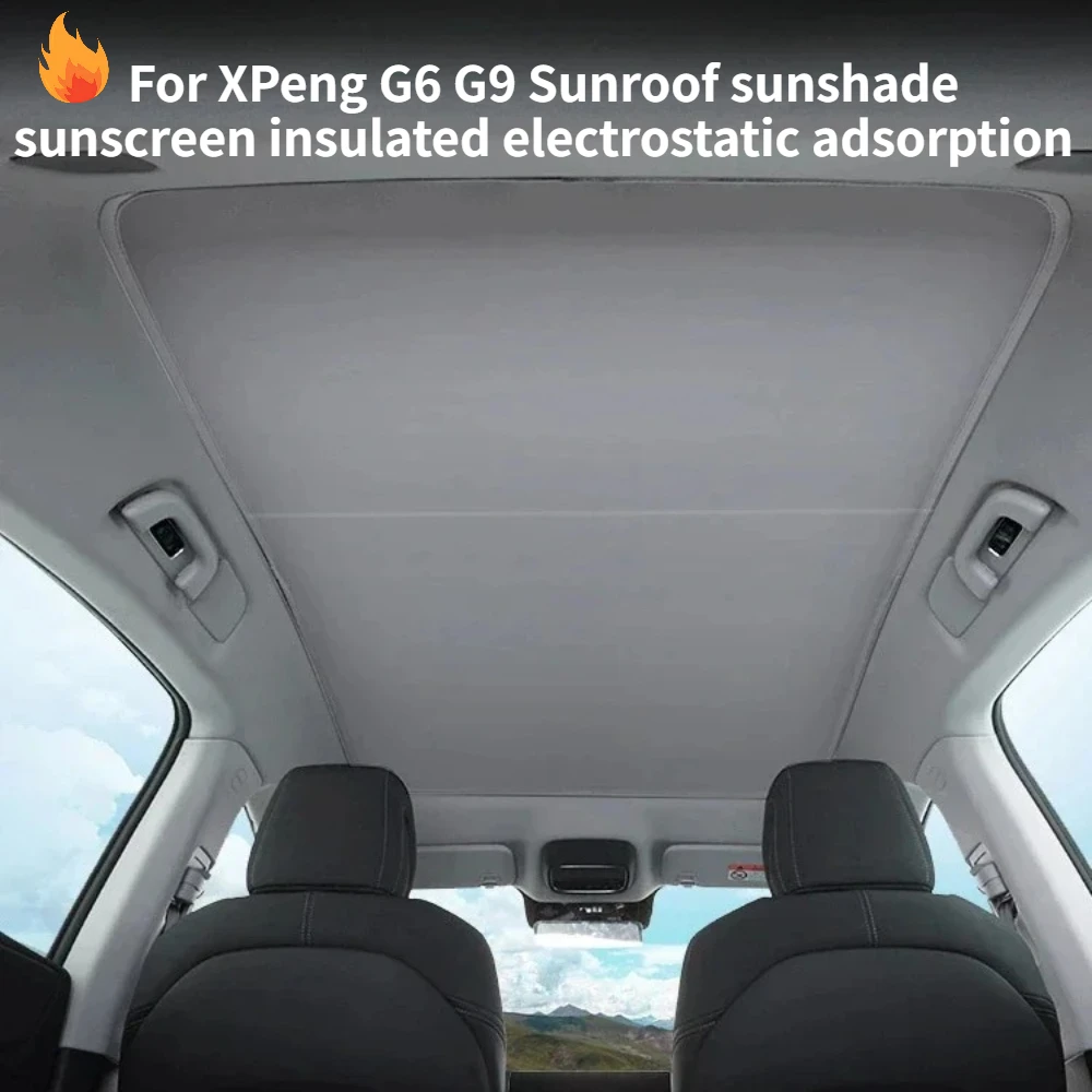 Фото Солнцезащитный козырек для люка XPeng G6 G9, изолирующий, с электростатической адсорбцией, не требующий разрушительной установки №2