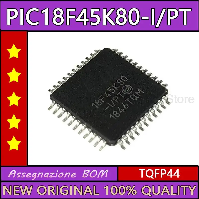 

5PCS PIC18F45K80-I/PT PIC18F45K80-I PIC18F45K80 TQFP44 New оригинальная микросхема