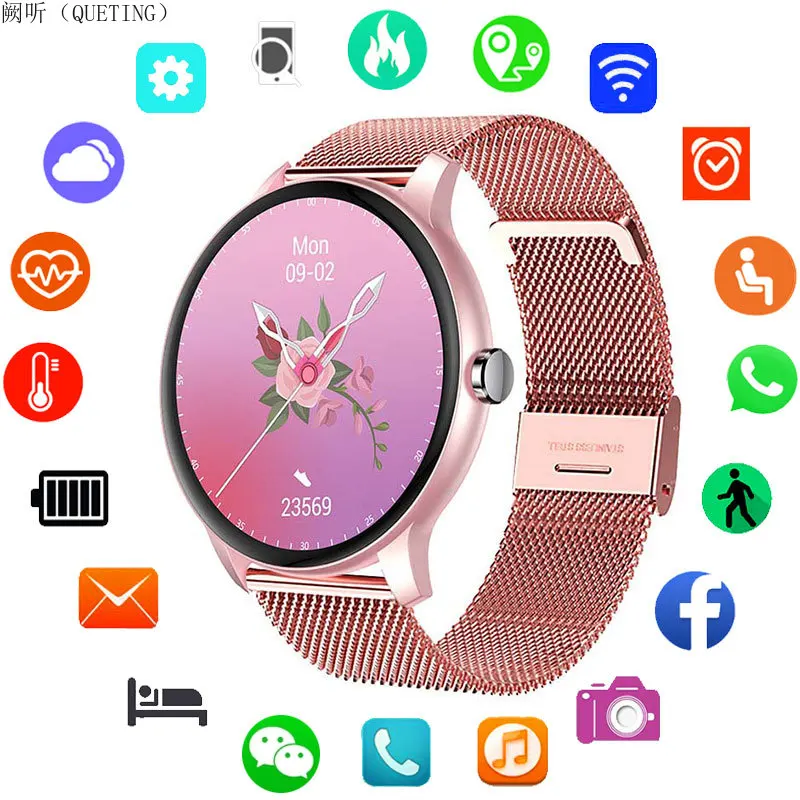 

Dial Call Smart Watch Women Men Smartwatch Electronics Smart Clock For Android IOS Fitness Tracker Round Sport Smart-watch CN