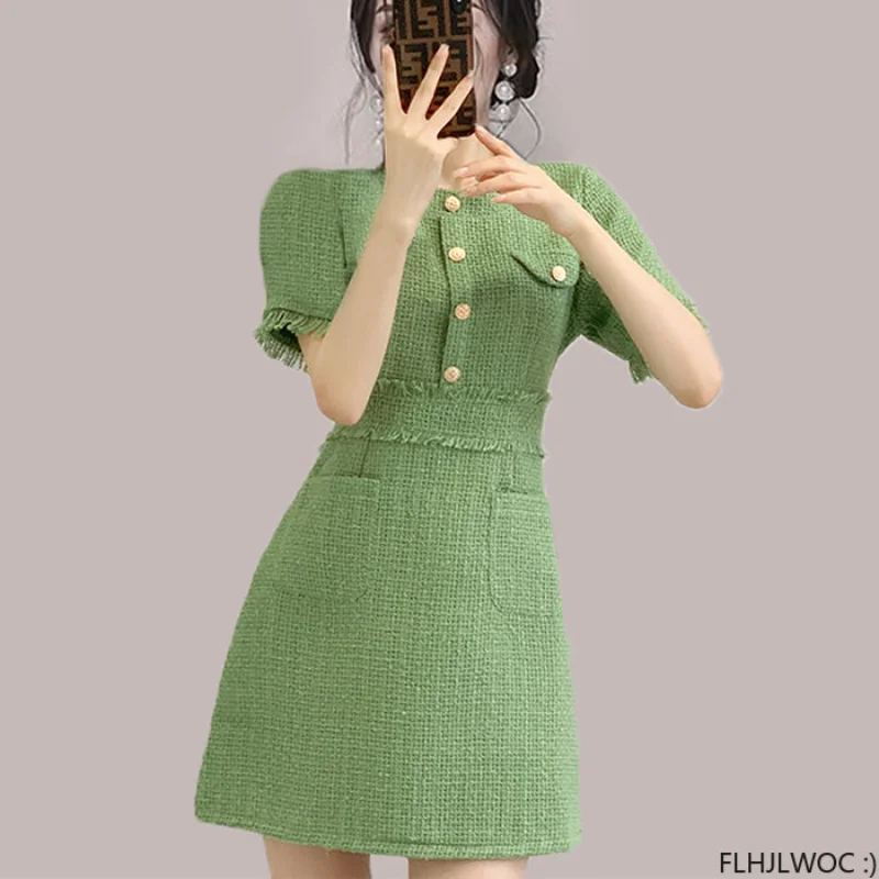 

Женское платье-рубашка в корейском и японском стиле, офисное платье с карманами на пуговицах, лето 2023