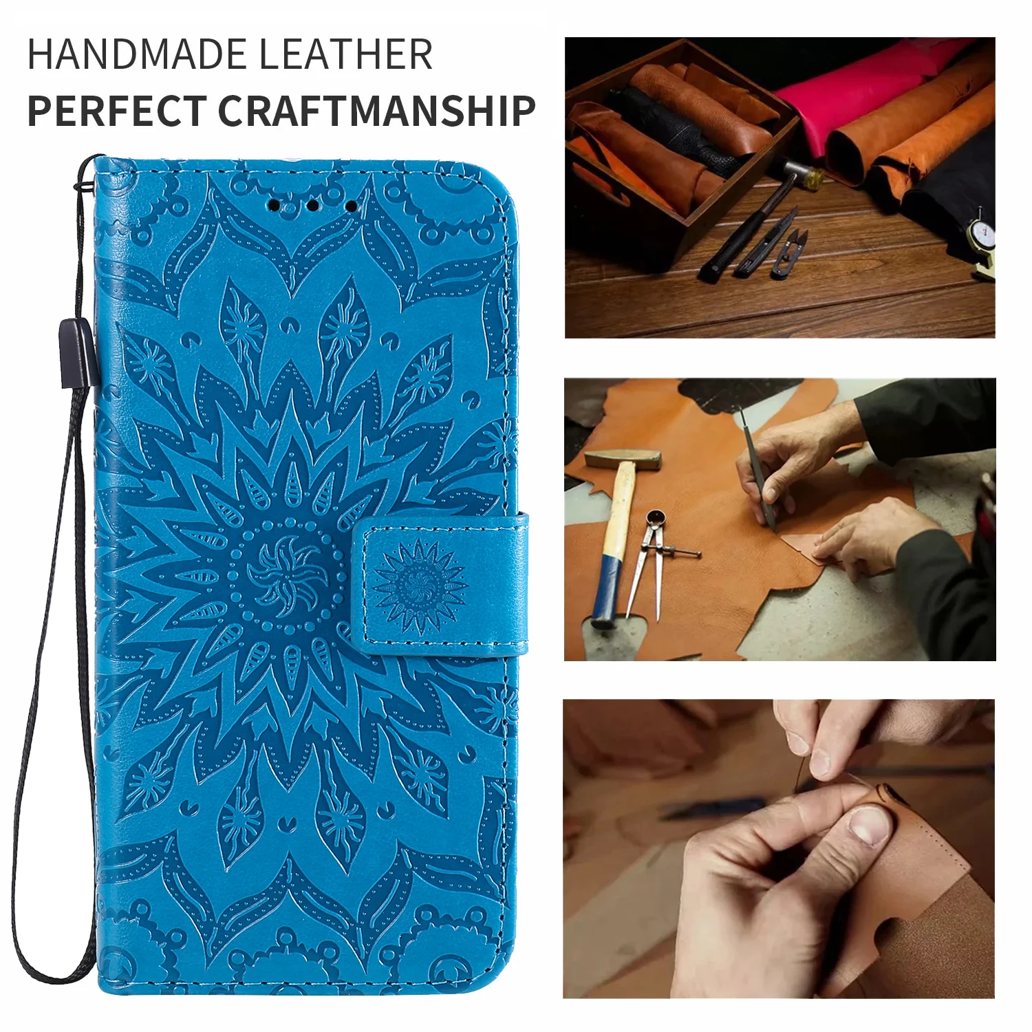 3D Embossed Leather Wallet Case For LG G5 G6 G7 G8S ThinQ G9 Q6 Nexus 5X XPower 2 3 V20 V30 V40 Flip Holder Stand Cover Coque