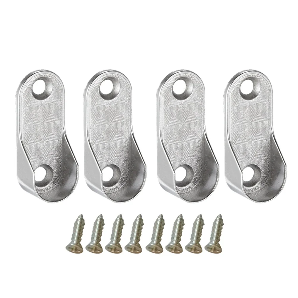 

Oval Closet Rod End Supports Wardrobe Bracket Closet Rod Holders for Curtain Rod Furniture Accessories