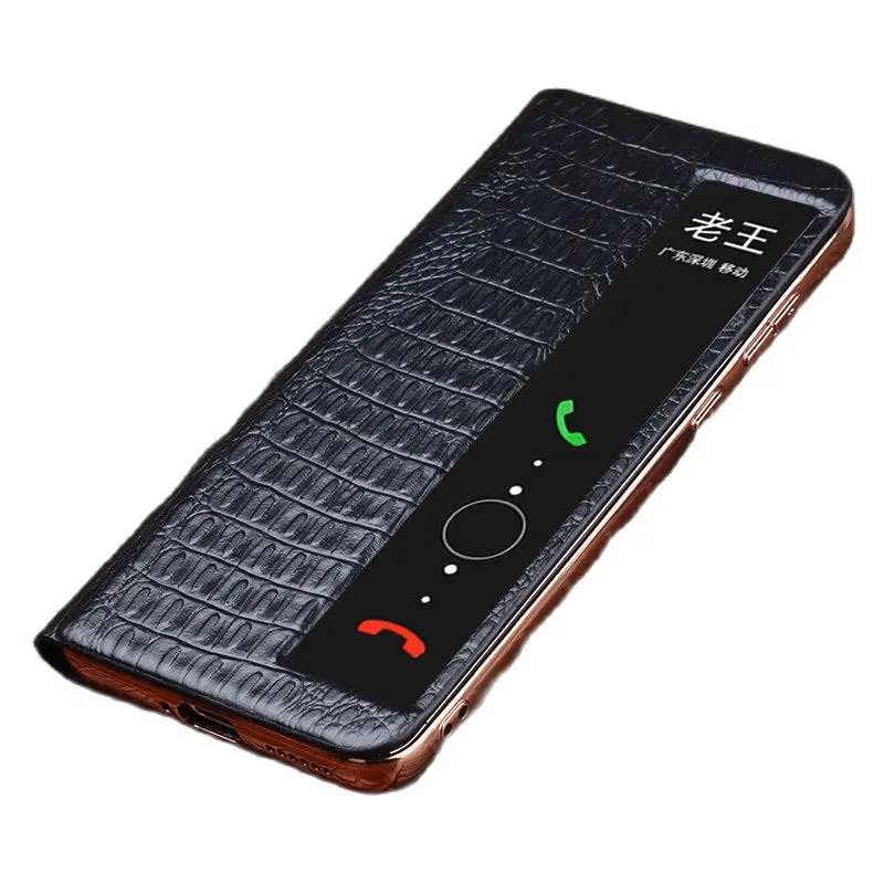 Лидер продаж роскошный флип-чехол из натуральной коровьей кожи с магнитным