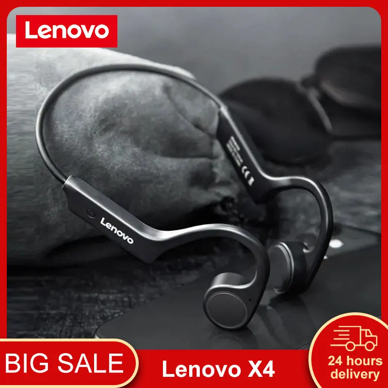 Фото Оригинальные Bluetooth-наушники Lenovo X4 с костной проводимостью беспроводные наушники