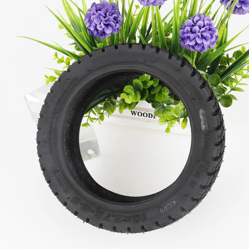 

1pc Tire Nozzle 10x2.75-6.5 Tubeless Off-road Tire Wearproof Rubber 243*77mm Electric Scooter Bike Accessories Tyre Replacement
