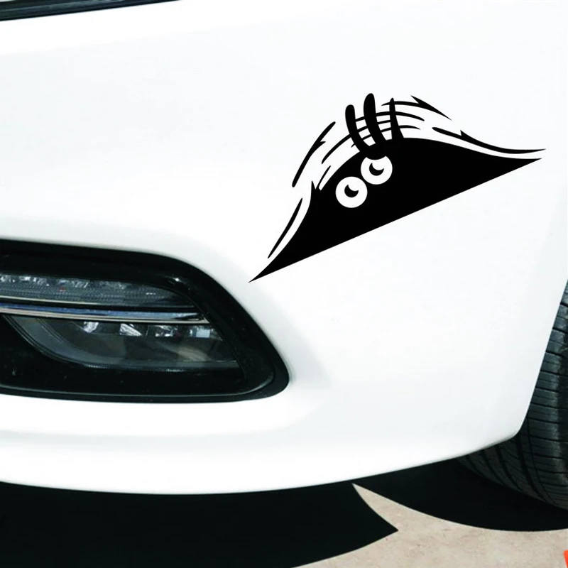 

1Pc Funny Peeking Monster Car Stickers Decorate Smile and Anger Waterproof Fashion Automobile Styling kawaii Sticker Decal