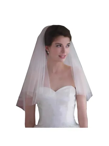 Фата для невесты, фата из белого тюля, 2 уровня, с расческой, аксессуары для волос для женщин и девушек