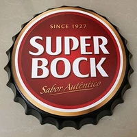 purl zither Since 1927 Super BOCK Retro Bottle Cap Metal Tin Signs Beer Cap Decoration Plates Wall Art Plaque Decoration Home