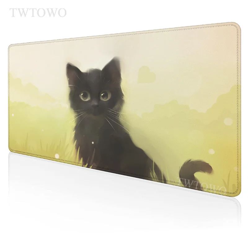 

Cute Cartoon Cat Mousepad Computer New XXL Desk Mats MousePads Mouse Mat Natural Rubber Gamer Carpet Laptop Table Mat Mice Pad