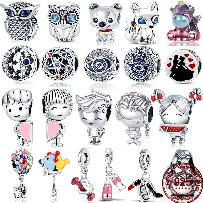 

Fits Original Pandora Bracelet Hot Sale silver color Character Animal Pet Styling Charms Bead Woman Fashion Fine Gift