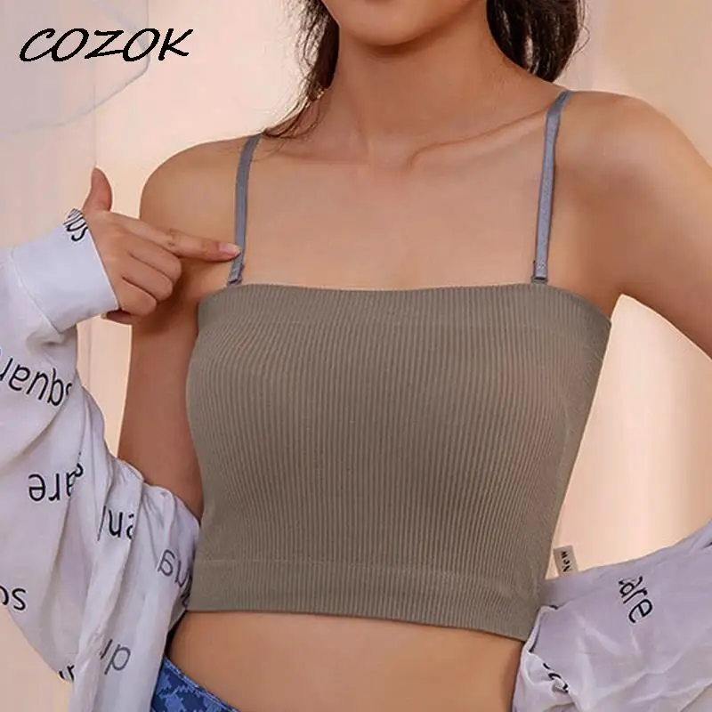 

COZOK Sports Underwear Yoga Fitness Sleep Vest Gathered Adjustment Women's Bra Seamless Tops Breathable Sports Bras Anti-sweat