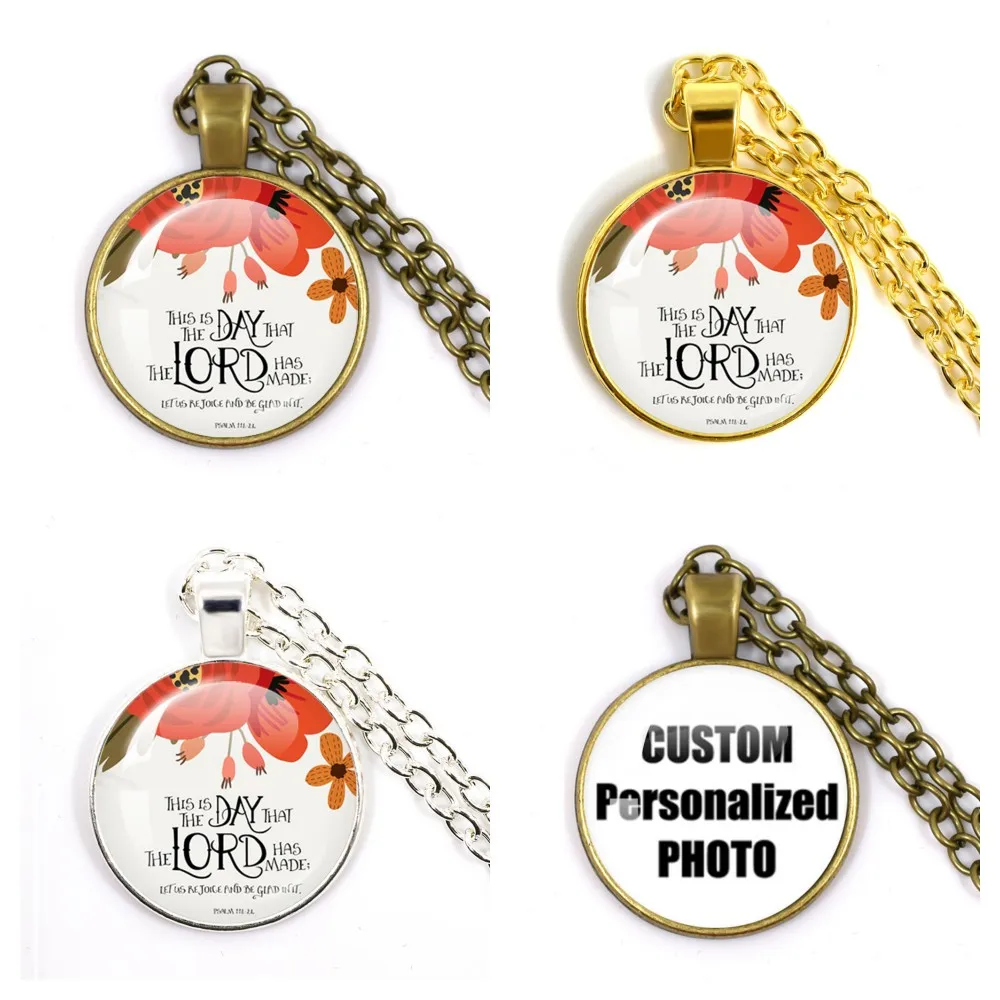 Это день который Господь сделал библейский стих ожерелье с цитатой стеклянные