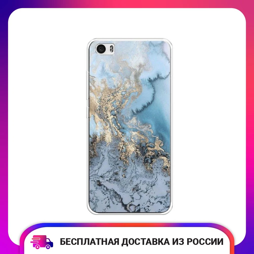 Чехол Силиконовый для Xiaomi Mi5 защитный тонкий мягкий чехол-накладка с рисунком -