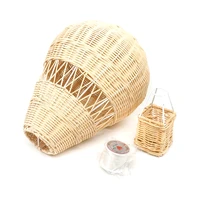 nordic hand woven rattan hot air balloon portable natural photography prop wall hanging living room home party decor room decor