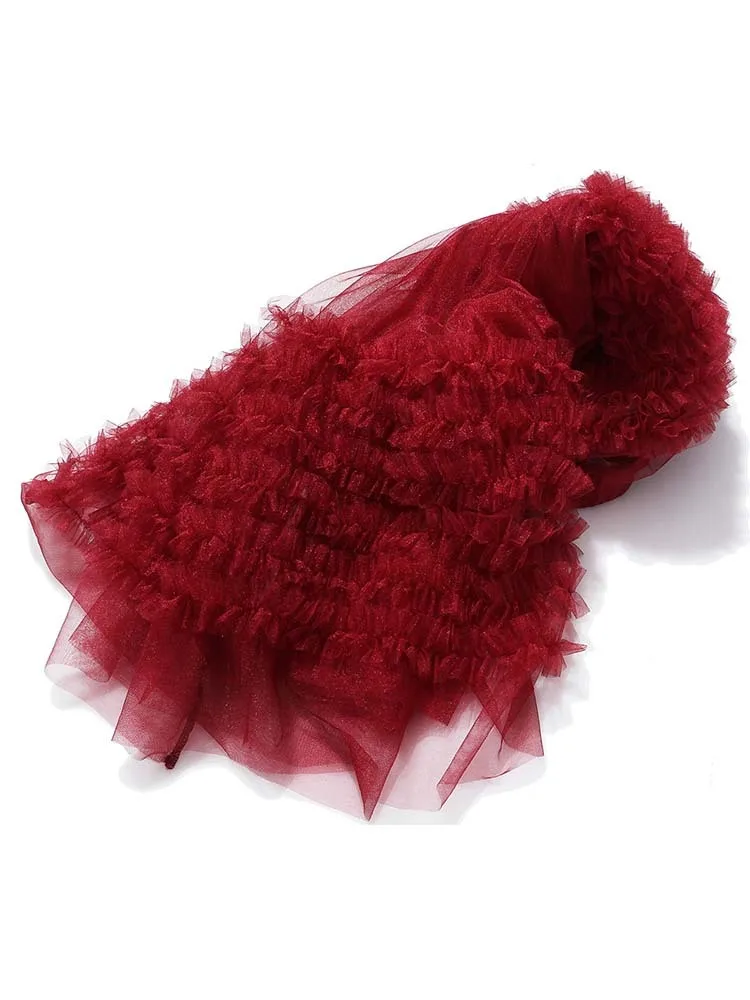 [EAM] Женская длинная юбка с высокой эластичной резинкой на талии Цвет