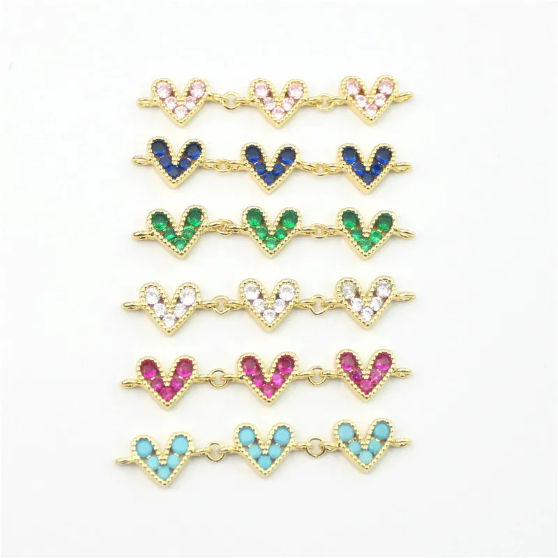 Ожерелье с фианитом в форме сердечка 18 дюймов 10 шт./лот | Ожерелья