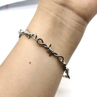 ladies hip hop gothic punk style barbed wire small jing tricky chain bracelet gift 2022 new high quality personality jewelry