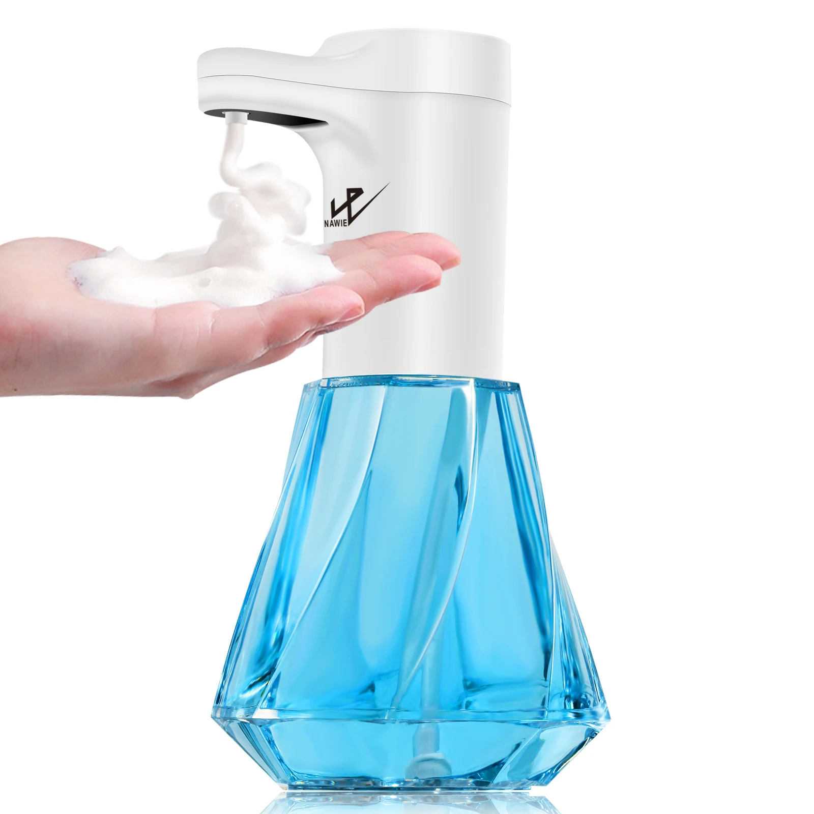 

SYLLABLE Automatic Soap Dispenser Foaming Touchless, 12 Colors Lights USB Charge Infrared Sensor Adjustable Pump 450ml Apply