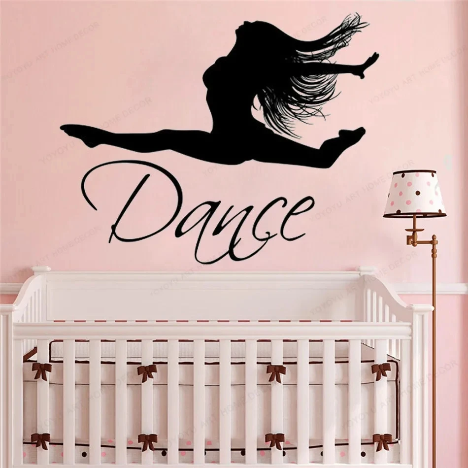 1 шт. наклейка на стену с балериной танцевальные наклейки современная мода