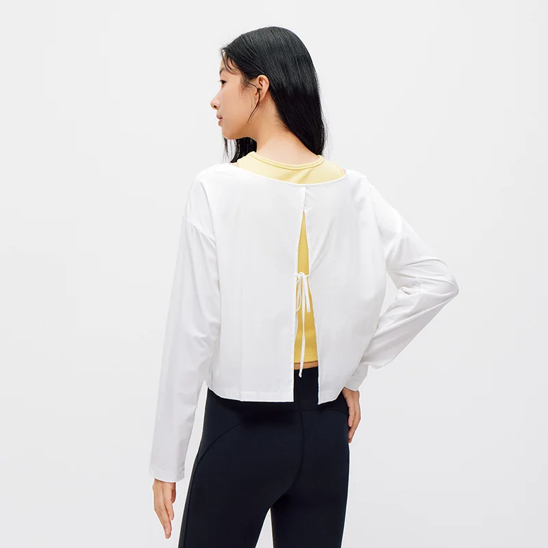 Женская футболка Semir с длинным рукавом, влагоотводящая, быстросохнущая, укороченная, с вырезами, лето 2026 (art.: 3920d9fa0ba7e) - 3920d9fa0ba7e
