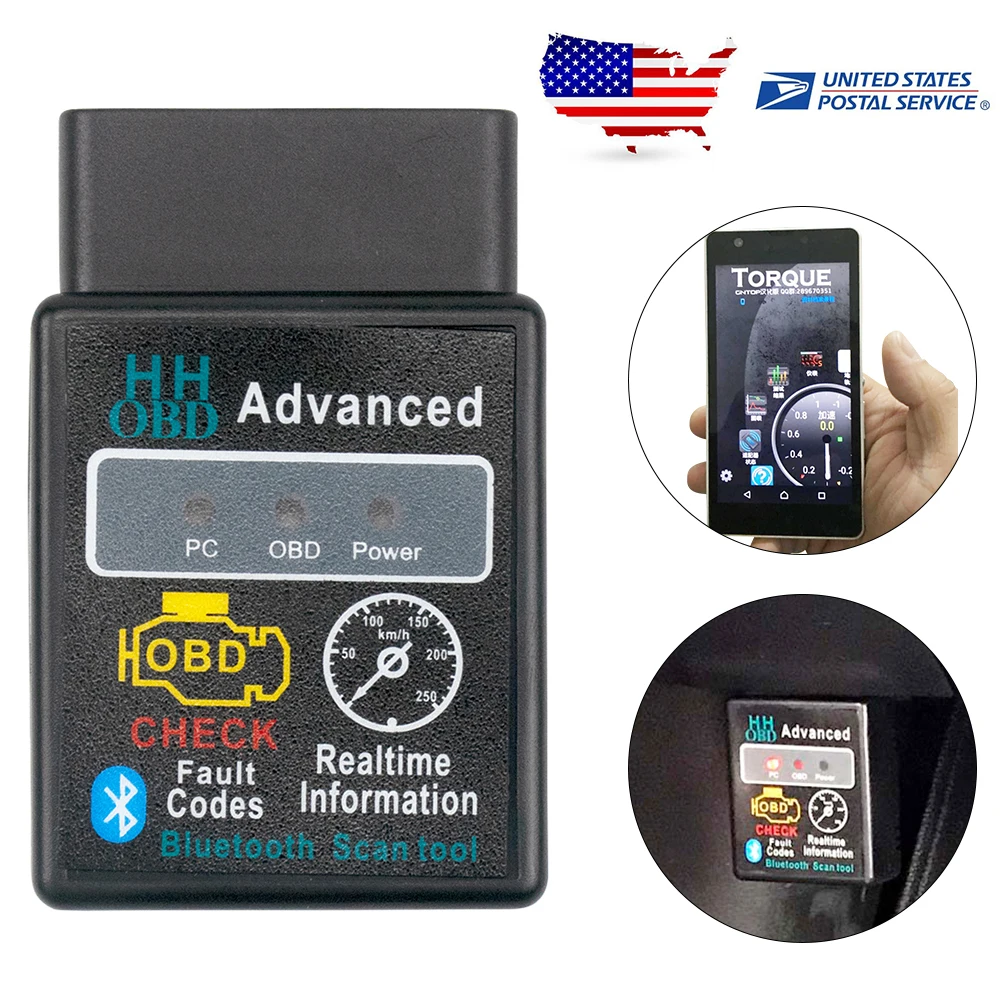 

1Pcs Bluetooth Car OBD2 Scanner ELM327 ELM 327 Code Reader EU OBD Professional Auto Scan Diagnostic Tools for BMW E34 E46